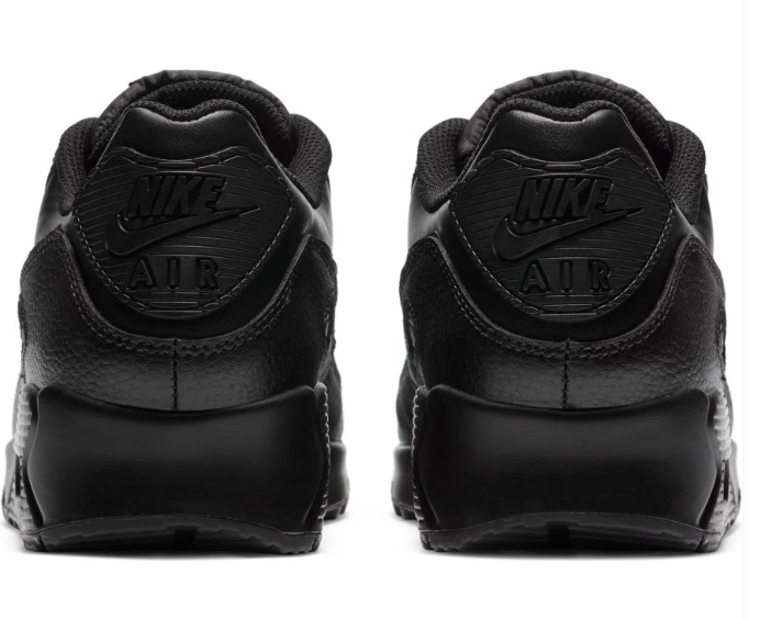 Men's Air Max 90 LTR Leather Triple Black  (131)
