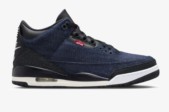 JORDAN X LEVI'S® AJ 3 RETRO - INDIGO GYM RED  (134)