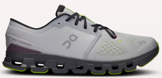 Men's On Cloud X 4 Training Shoes – Gray/Lime