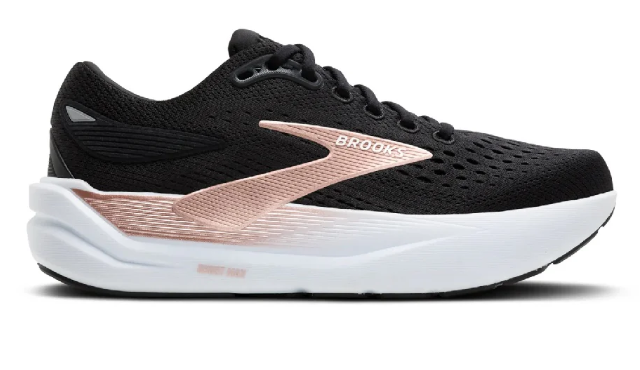 Brooks Women's Ghost Max 3 - Black, White & Rose Gold-Tone